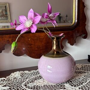 Chic Lavender and Gold/Brown Vase
